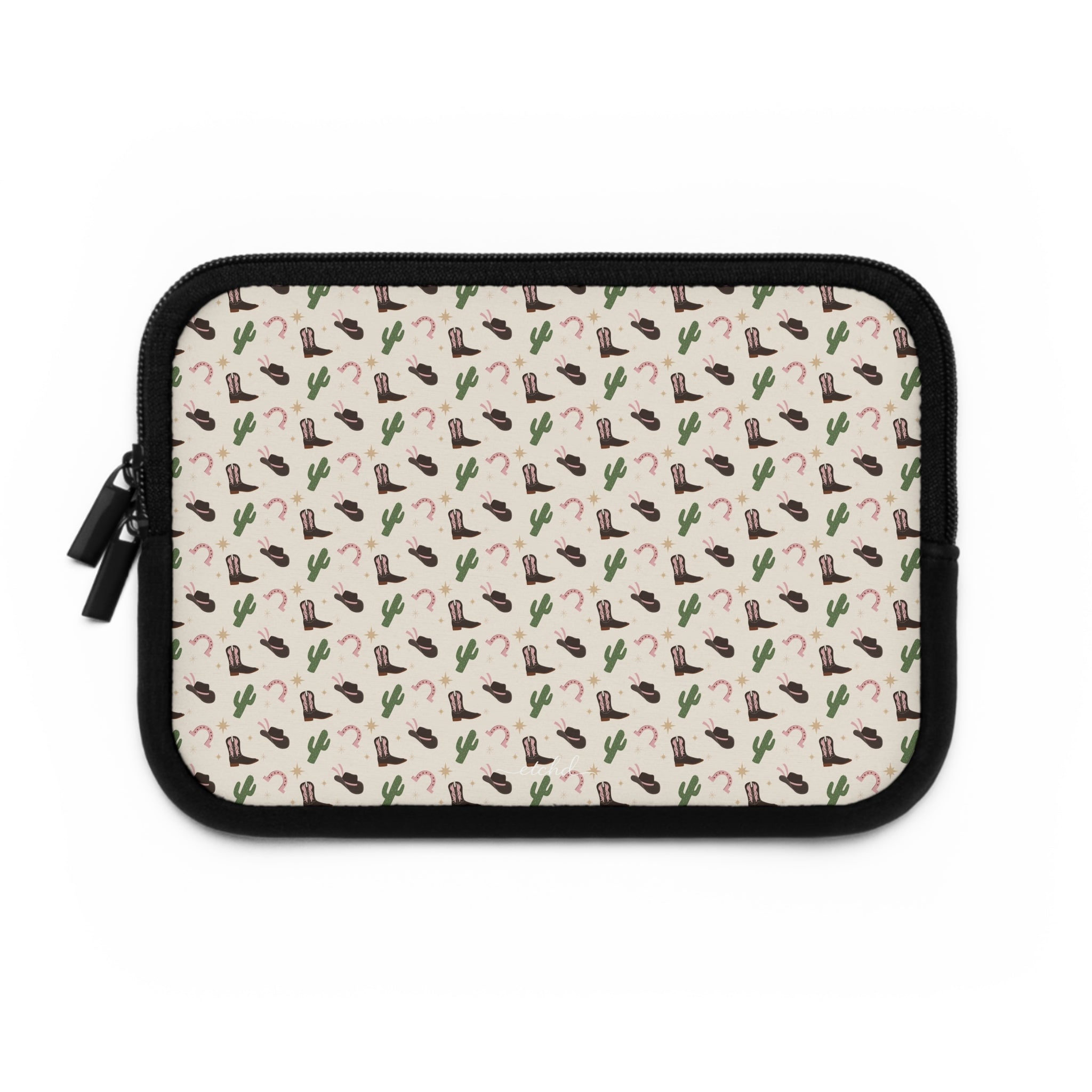 Pink Western Laptop Sleeve by etchd, view 2