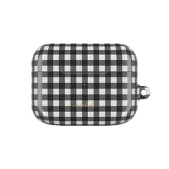 Black & White Gingham Custodia per AirPods di etchd