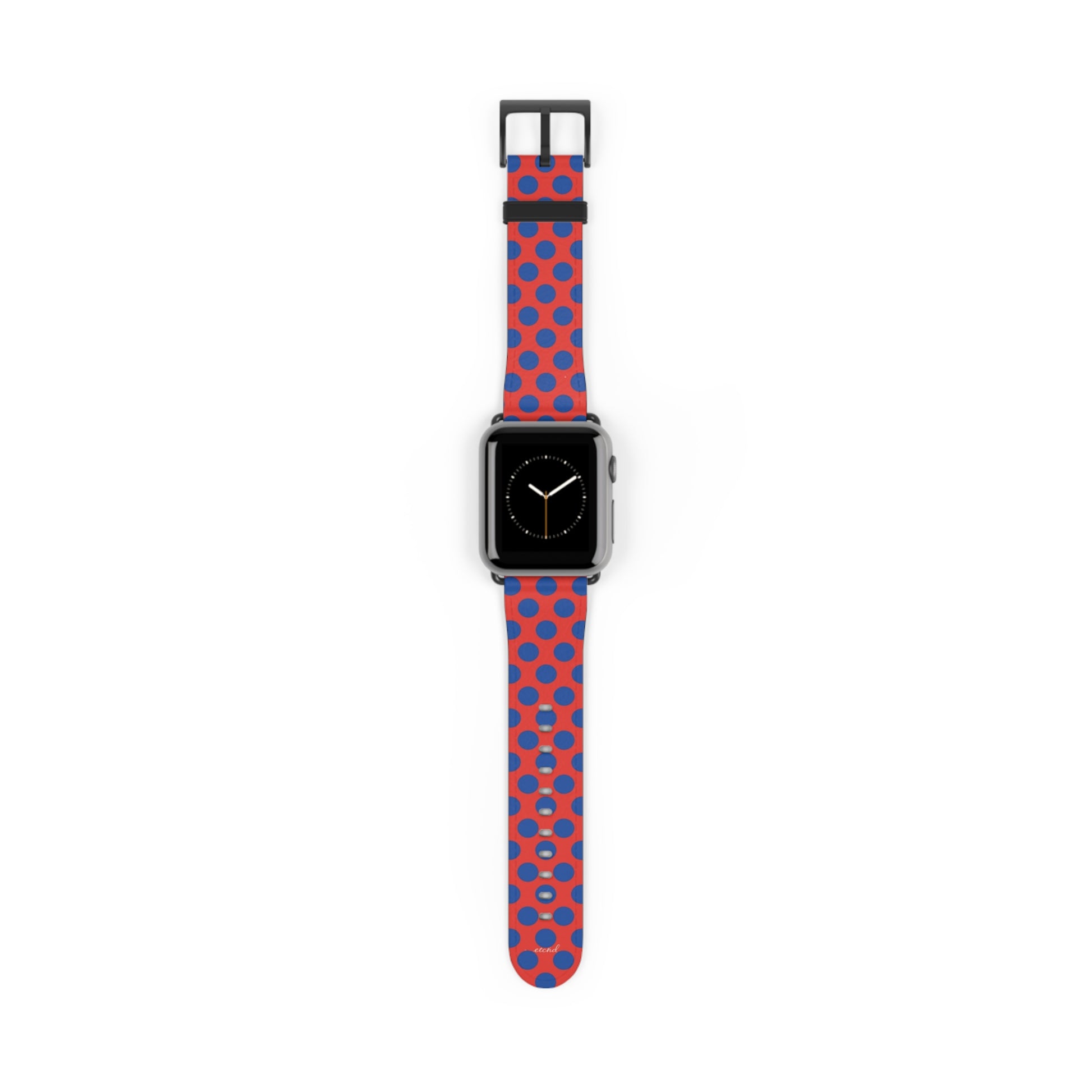 Cobalt & Poppy Polka Dot Correa para smartwatch de etchd