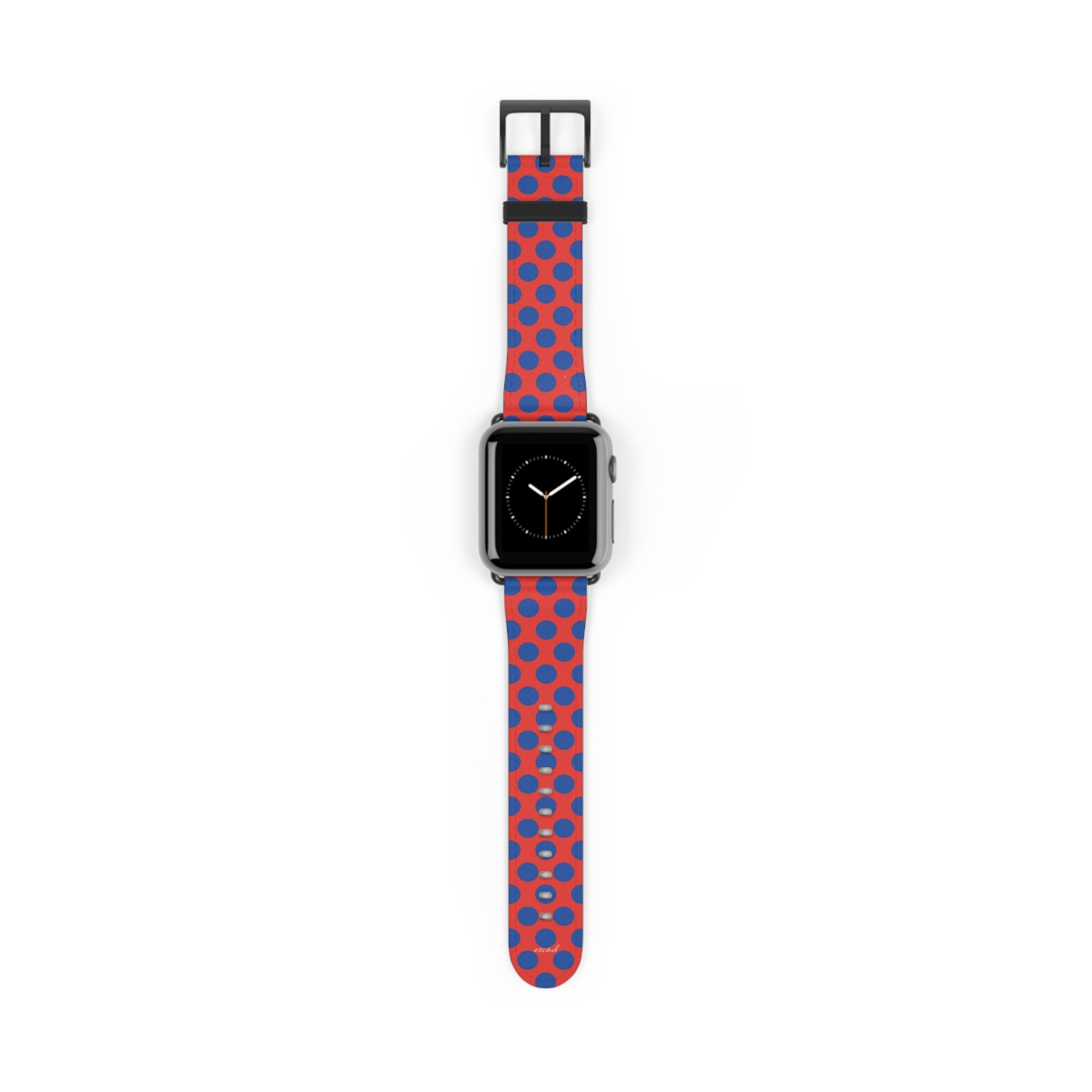 Cobalt And Poppy Polka Dot Smartwatch Strap