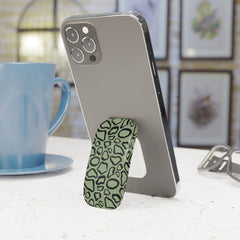 Abstract Print Sage Click-On Phone Grip by etchd, view 2