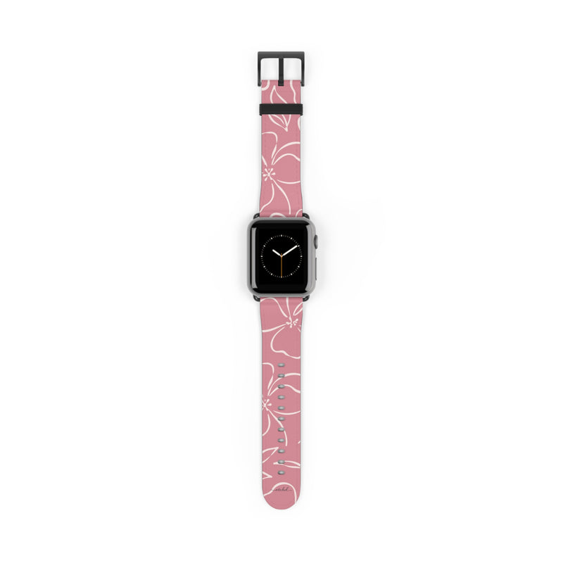 Blush & Cream Floral Smartwatch Strap by etchd