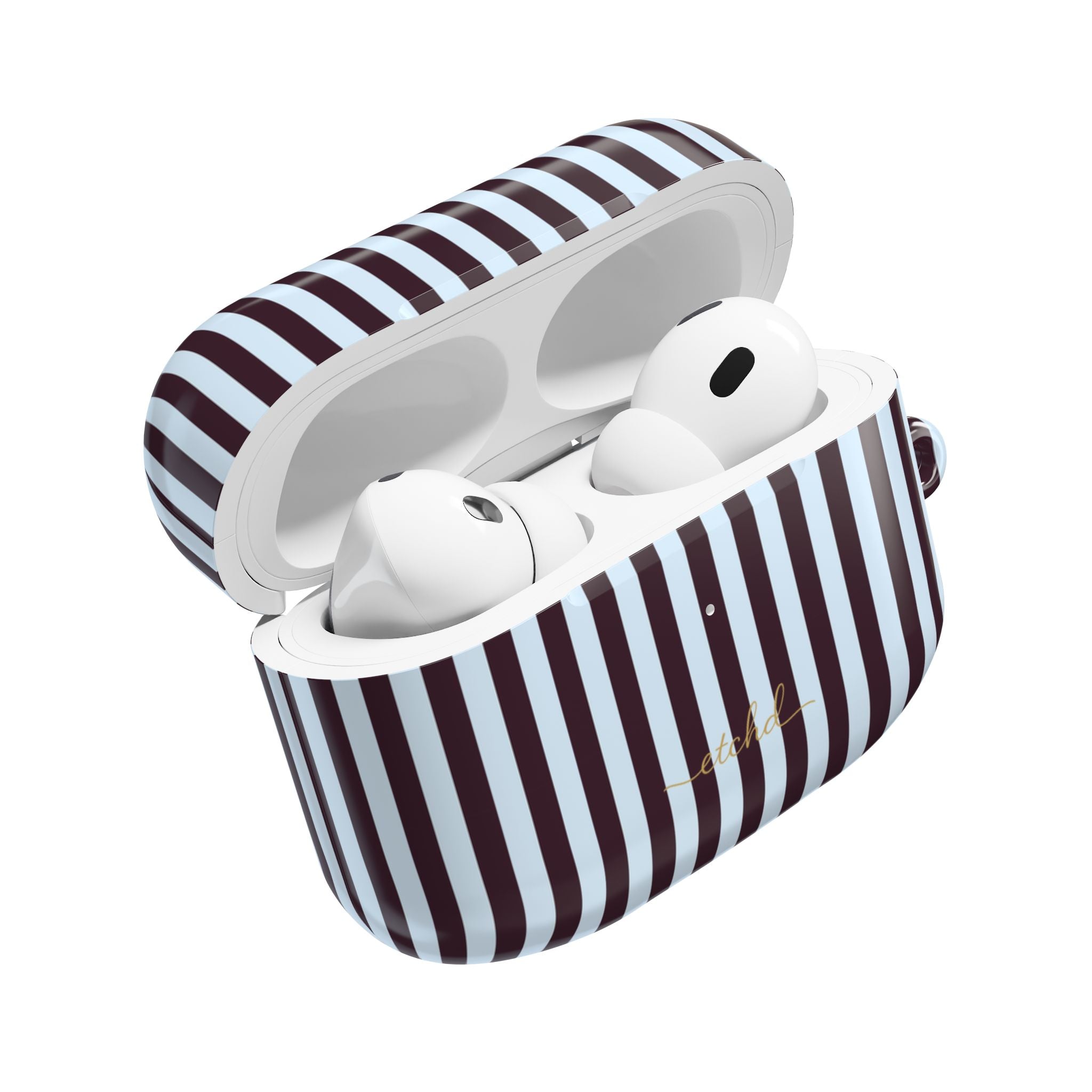 Plum & Blue Striped AirPod Case by etchd, view 9