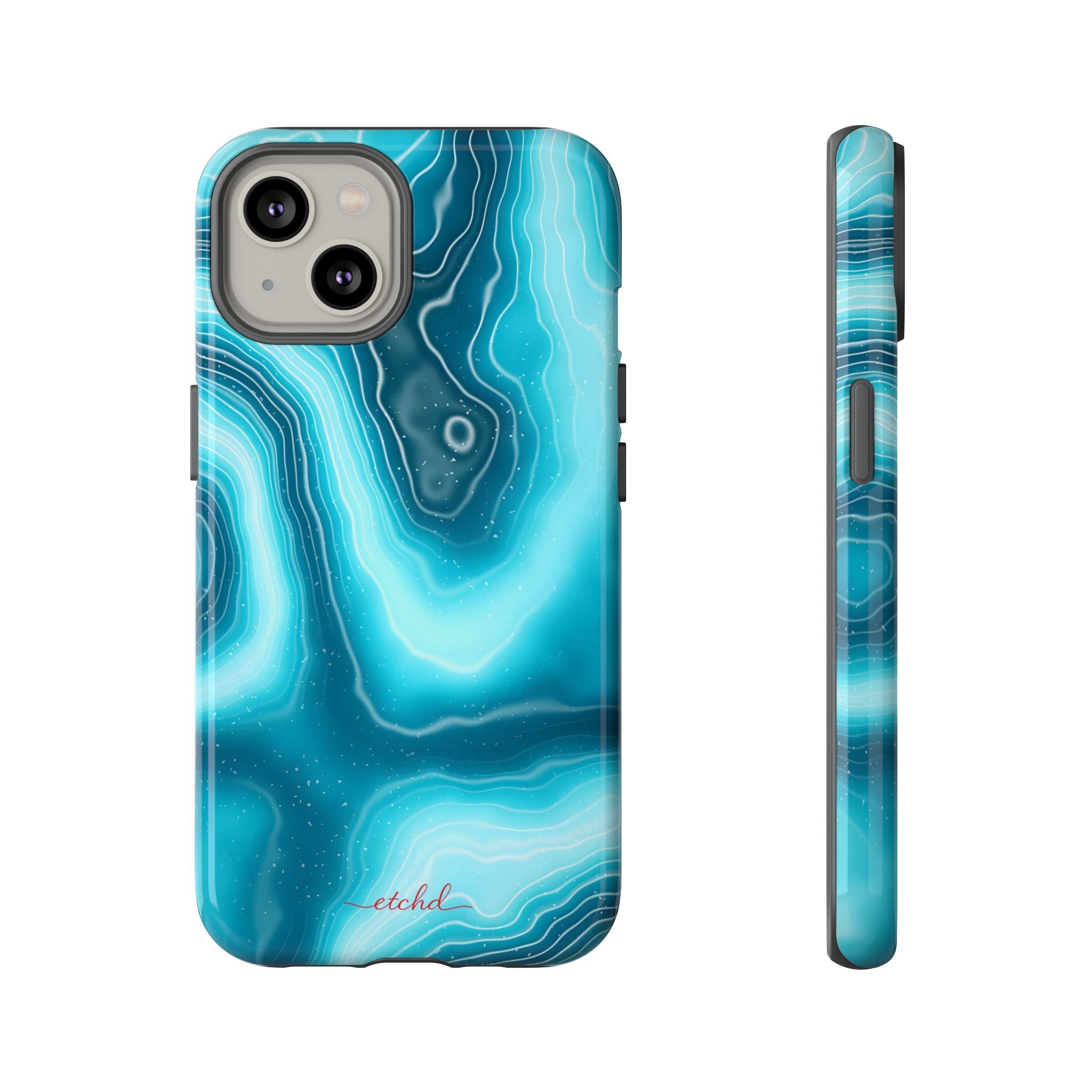 Aquamarine Phone Case by etchd, view 2