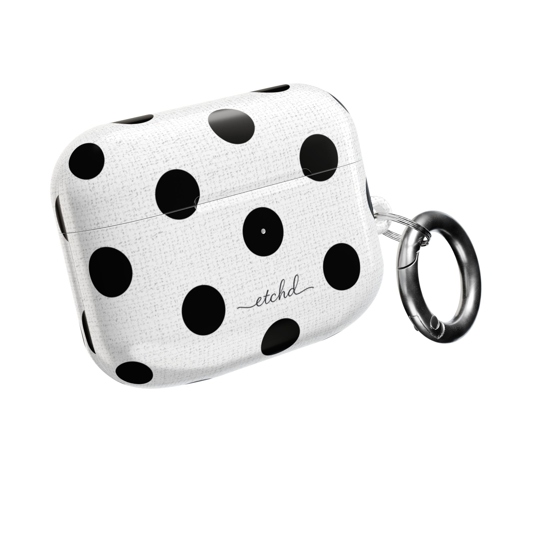 Black & White Polka Dot AirPod Case by etchd, view 8