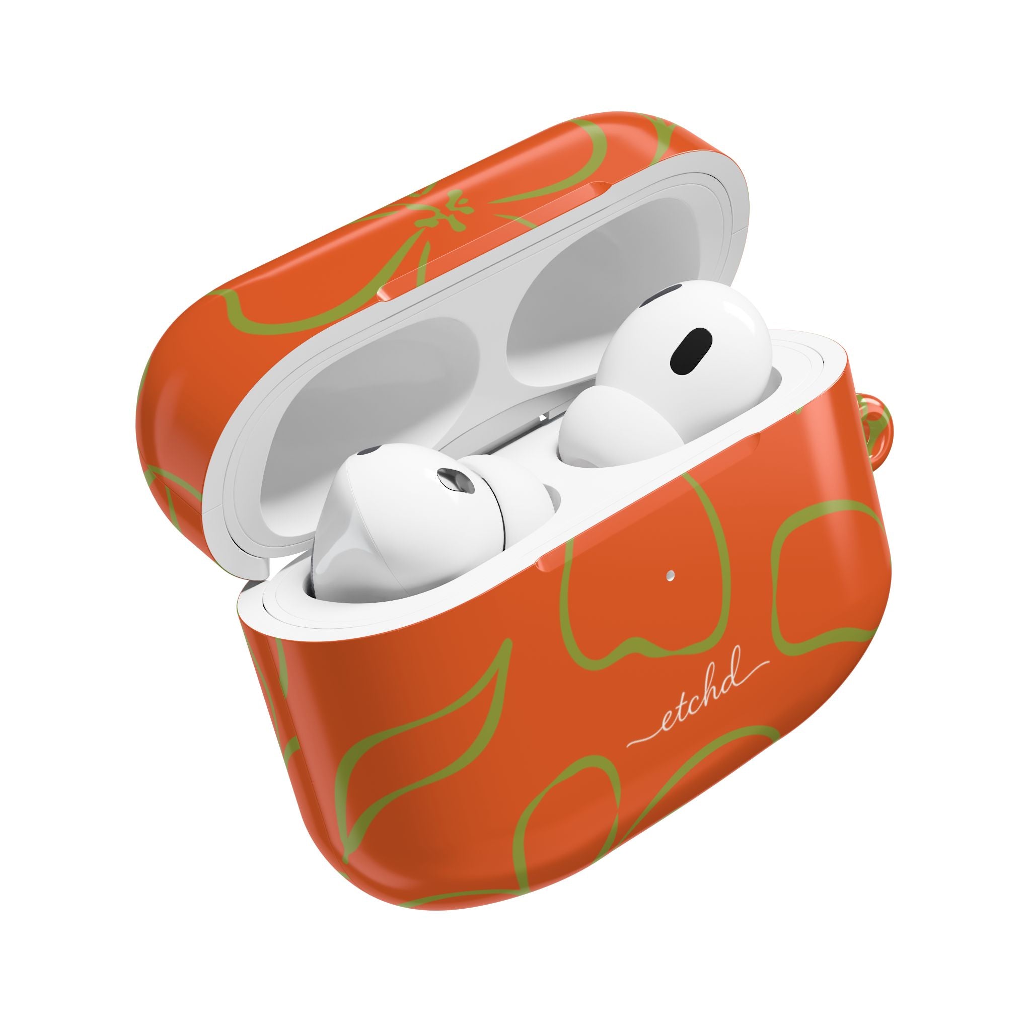 Persimmon & Wasabi Floral AirPod Case by etchd, view 9