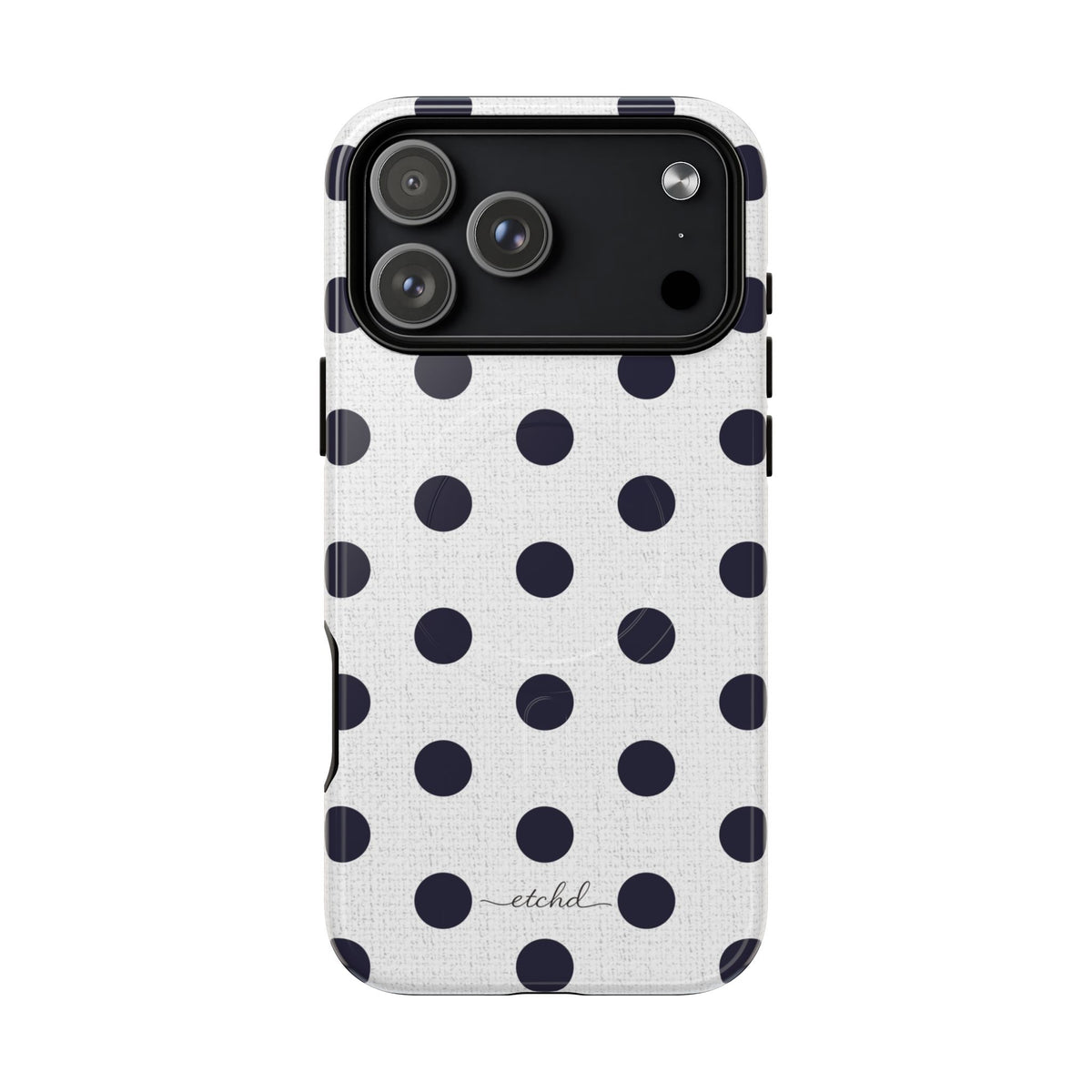 Navy & White Polka Dot Magnetic Phone Case by etchd, view 31