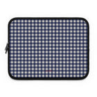 Navy & Cream Gingham Custodia per laptop
