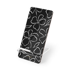 Black & White Floral Phone Stand by etchd