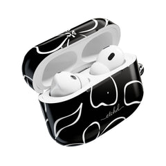 Black & White Floral AirPod Case by etchd, view 9