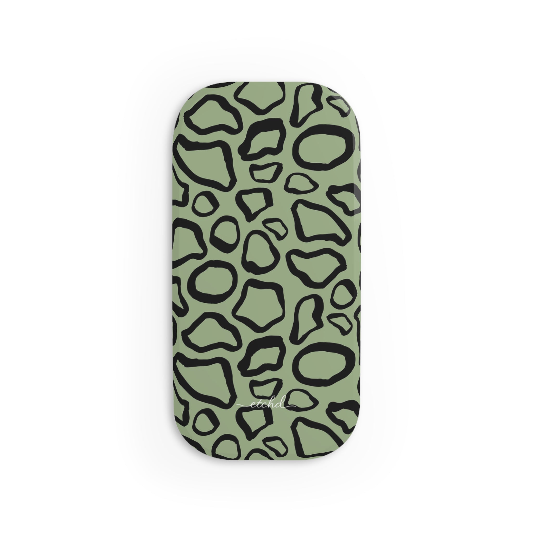 Abstract Print Sage Click-On Phone Grip by etchd, view 2