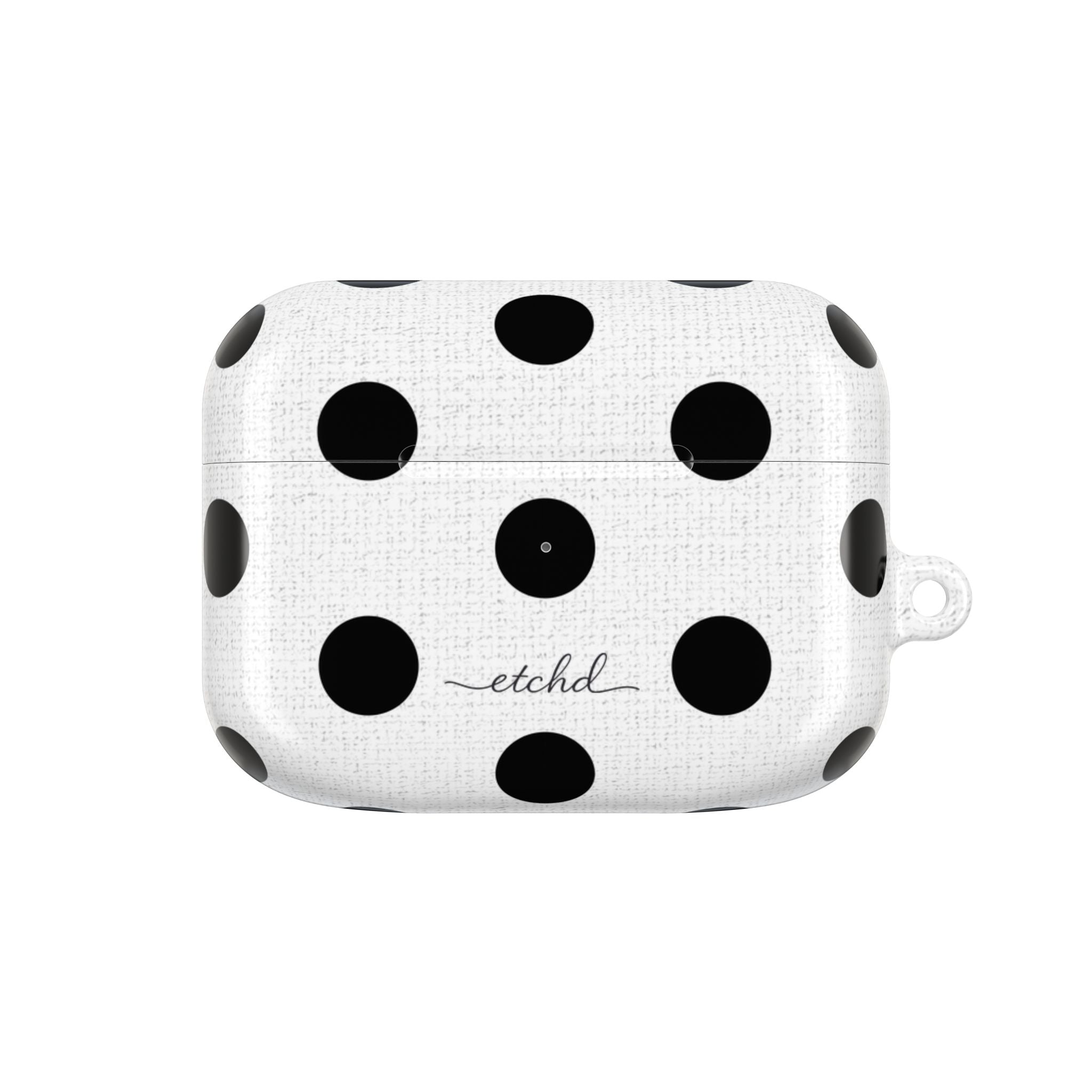 Black & White Polka Dot AirPod Case by etchd