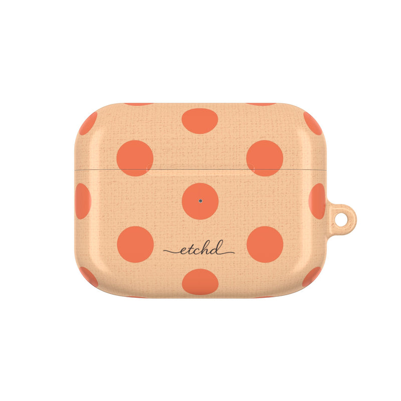 Coral & Peach Polka Dot AirPod Case by etchd