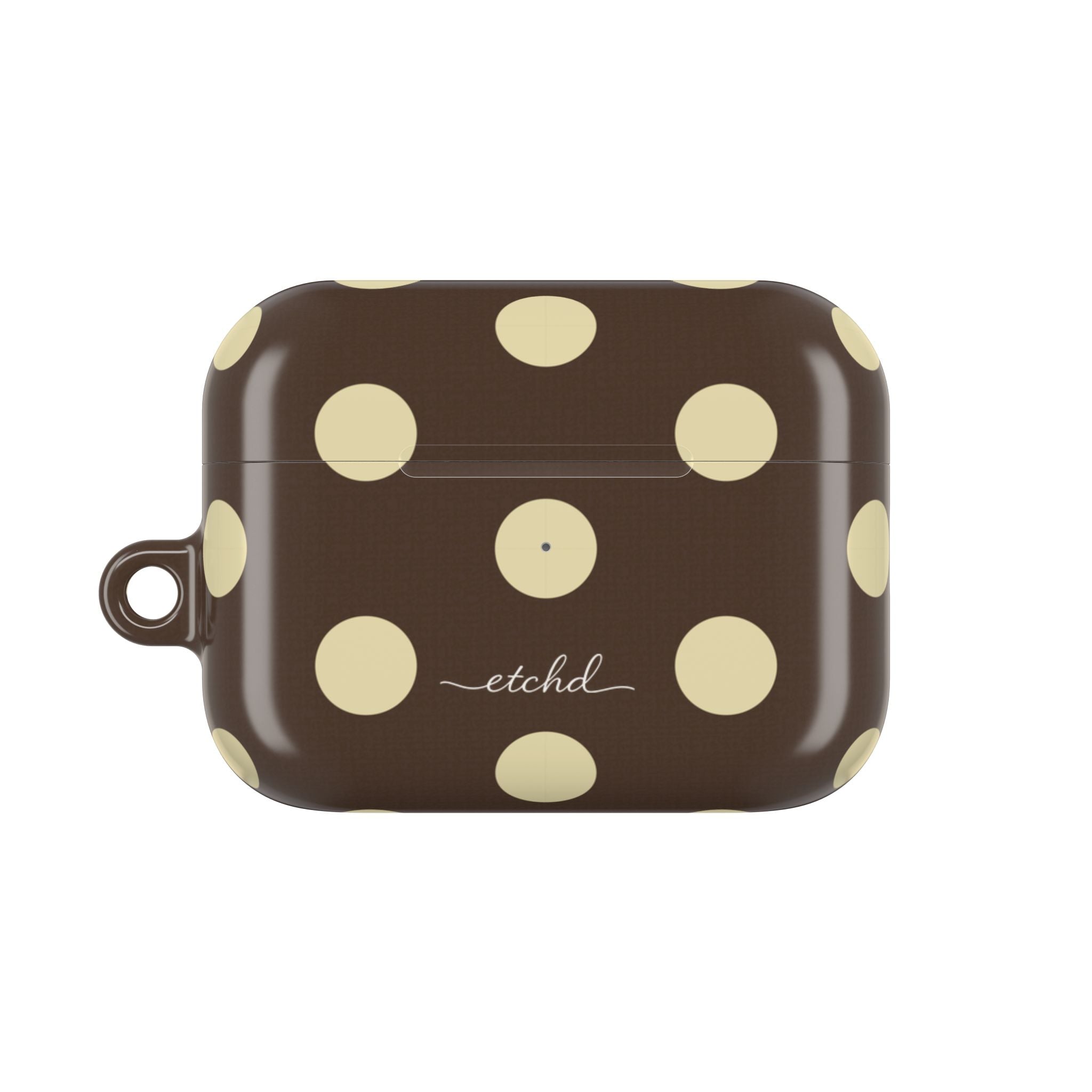 Brown & Butter Polka Dot AirPod Case by etchd, view 2