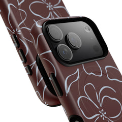 Blue & Cherry Floral Magnetic Phone Case by etchd, view 100