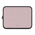 Pink & White Gingham Funda para portátil