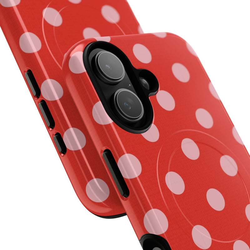 Blush & Poppy Polka Dot Magnetic Phone Case by etchd, view 87