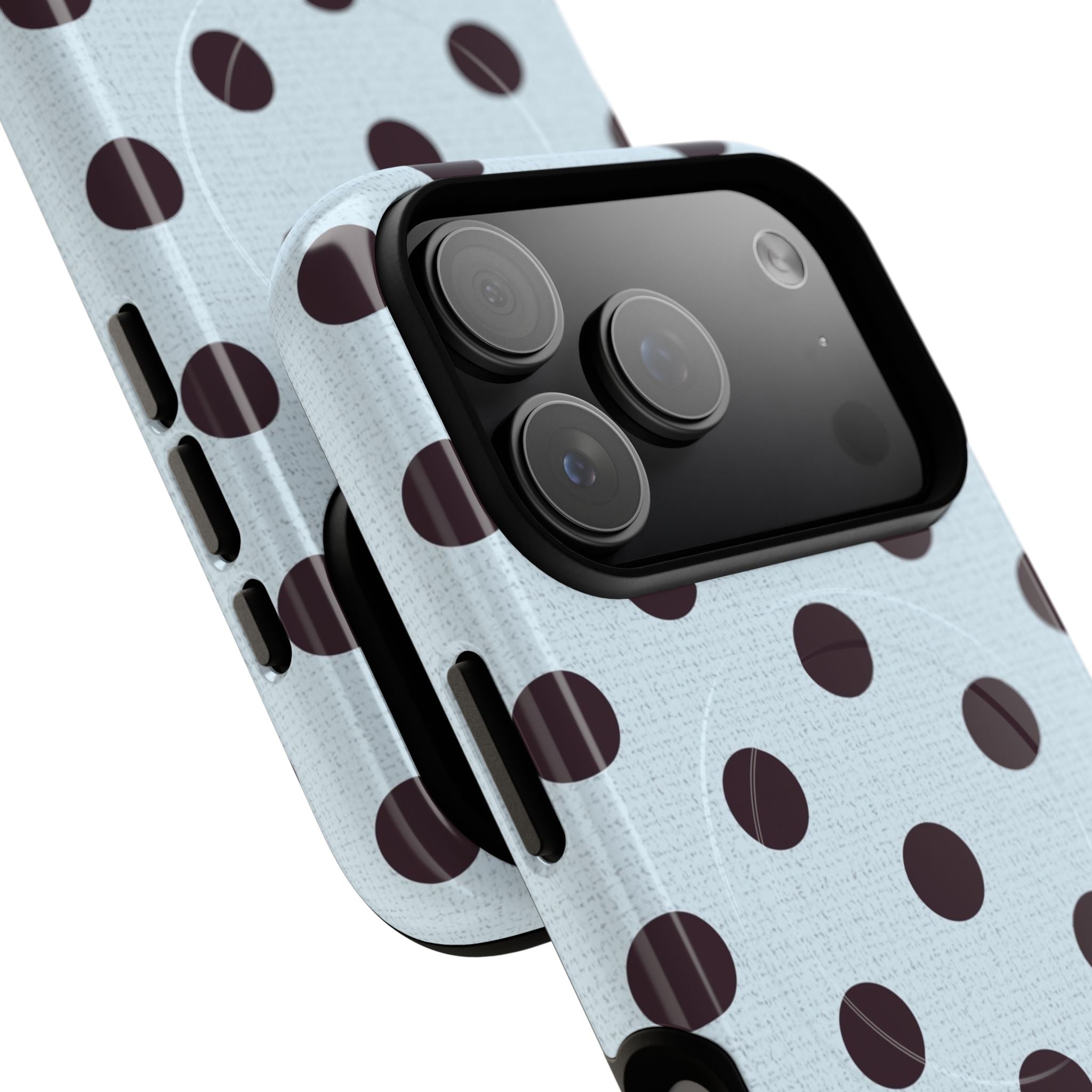 Plum And Blue Polka Dot Magnetic Phone Case by etchd, view 26
