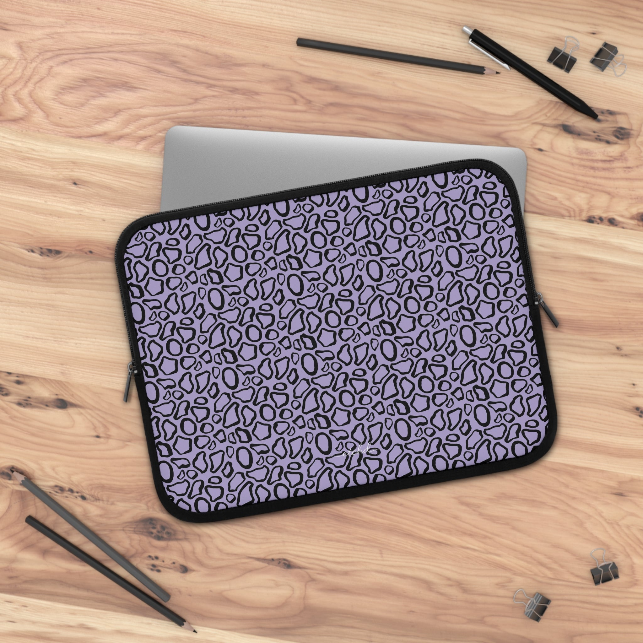 Abstract Print Lavender Laptop Sleeve by etchd, view 5