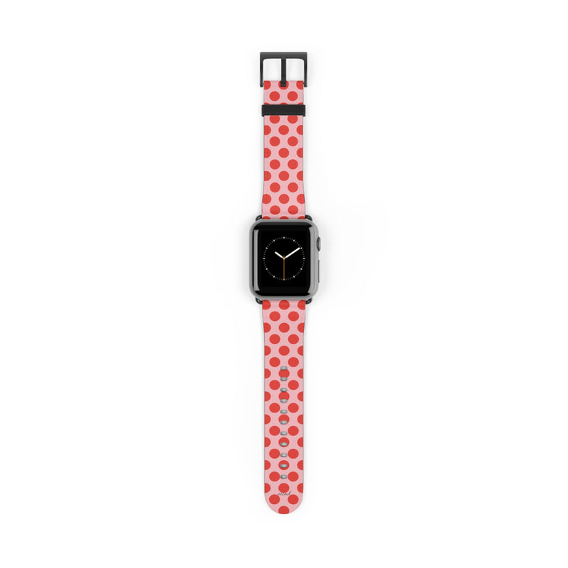 Poppy And Blush Polka Dot Smartwatch Strap-zoom-