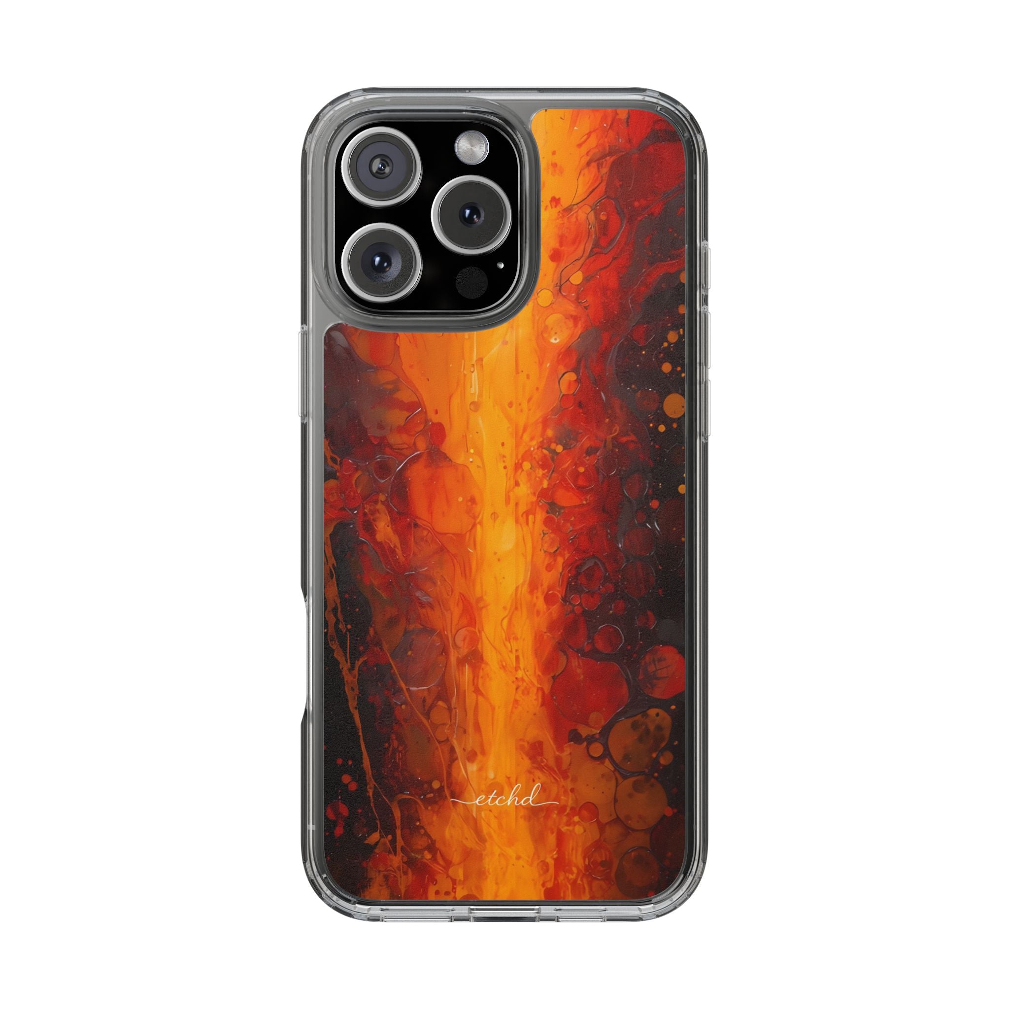 Molten Core Clear Phone Case by etchd