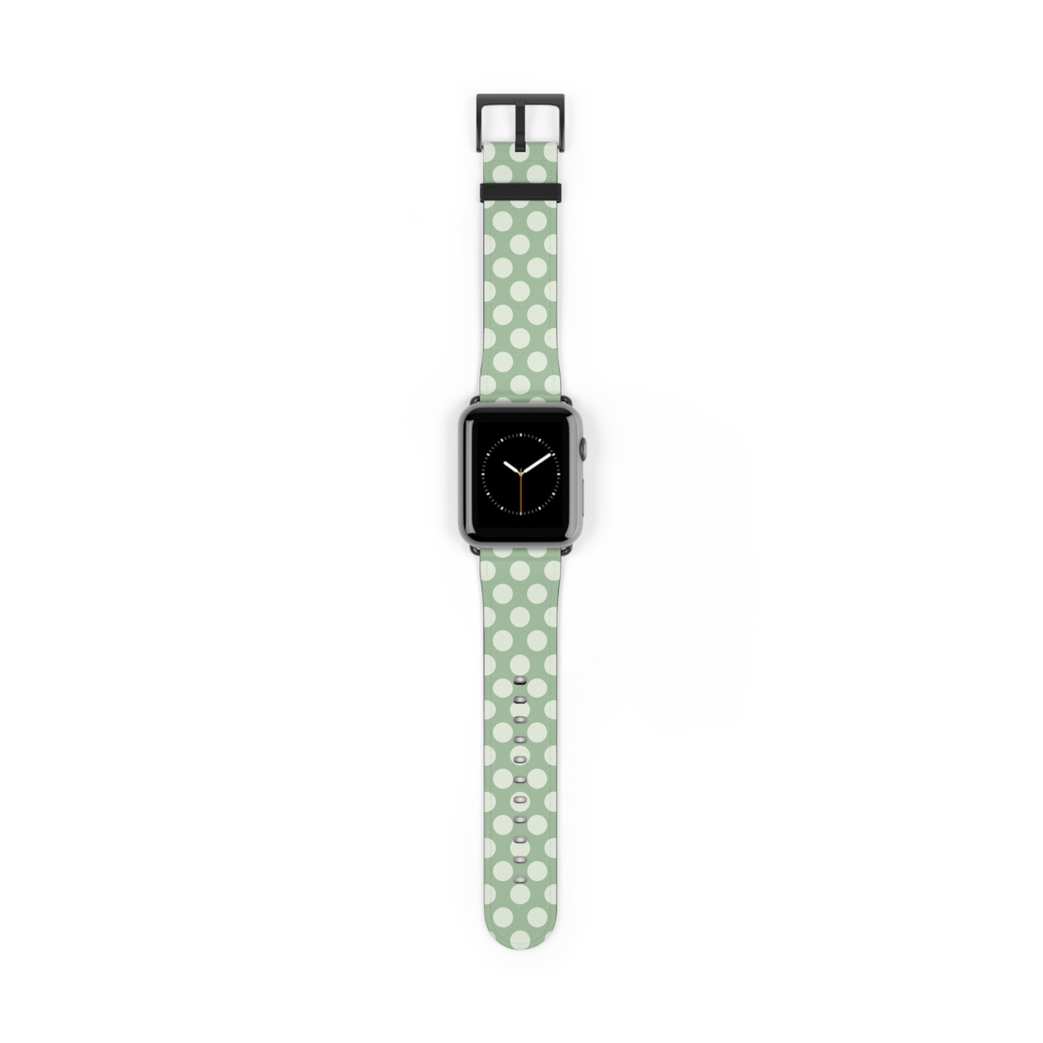Cream & Sage Polka Dot Smartwatch Strap by etchd, view 2