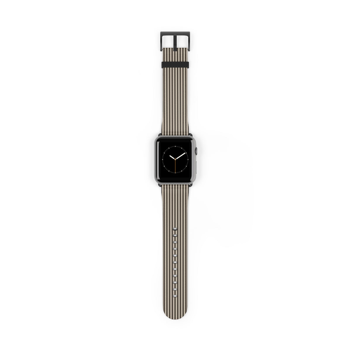 Cream & Brown Striped Correa para smartwatch de etchd, vista 2