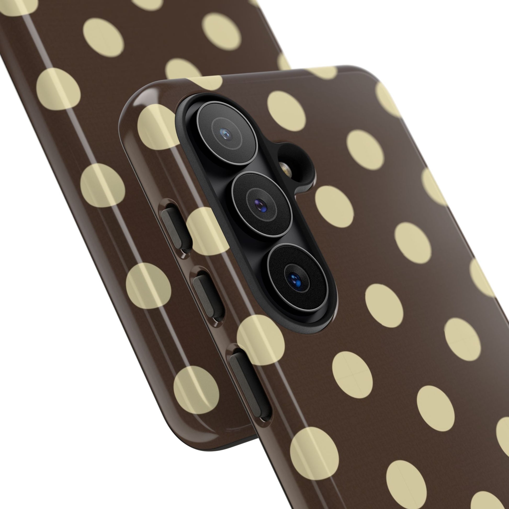 Brown & Butter Polka Dot Phone Case by etchd, view 209