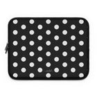 White & Black Polka Dot Laptop Sleeve