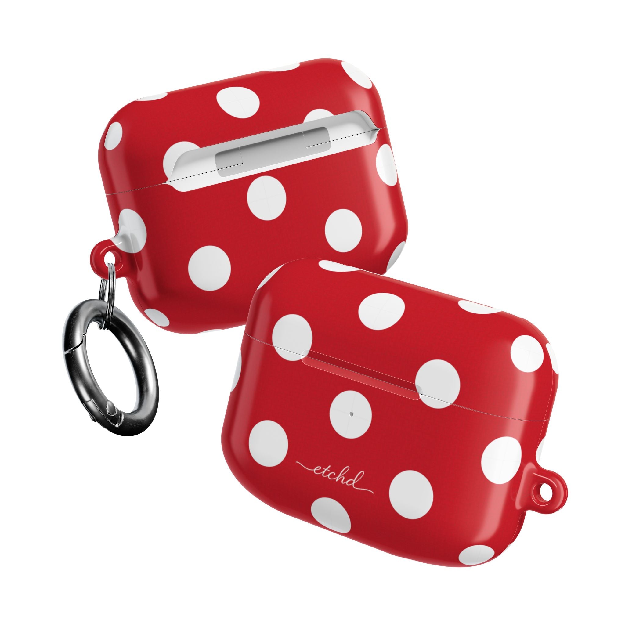 Classic Red & White Polka Dot AirPod Case by etchd, view 10