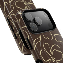 Butter & Brown Floral Magnetic Phone Case by etchd, view 99