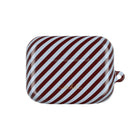 Blue & Cherry Striped Diagonal Custodia per AirPods