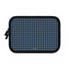 Cerulean & Espresso Gingham Laptop Sleeve by etchd, view 2