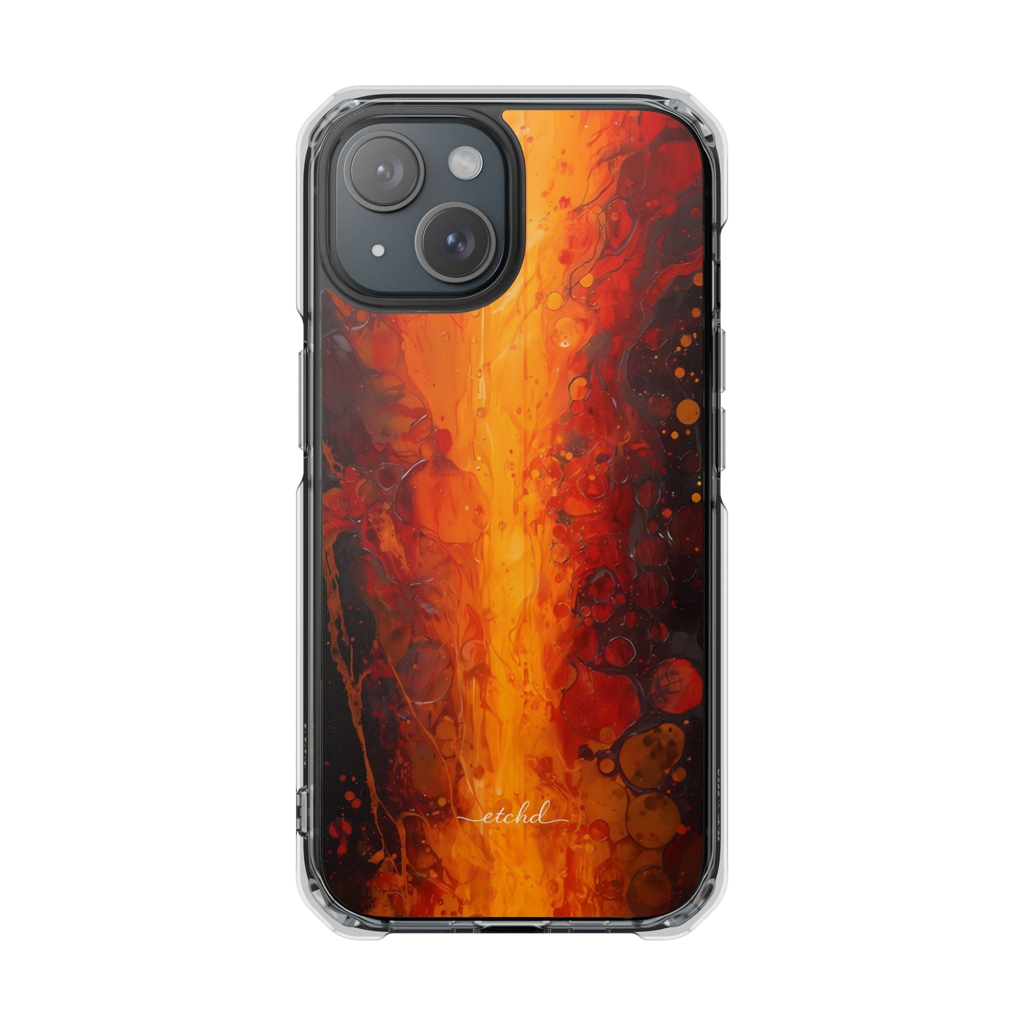Molten Core Clear Magnetic Phone Case by etchd, view 2
