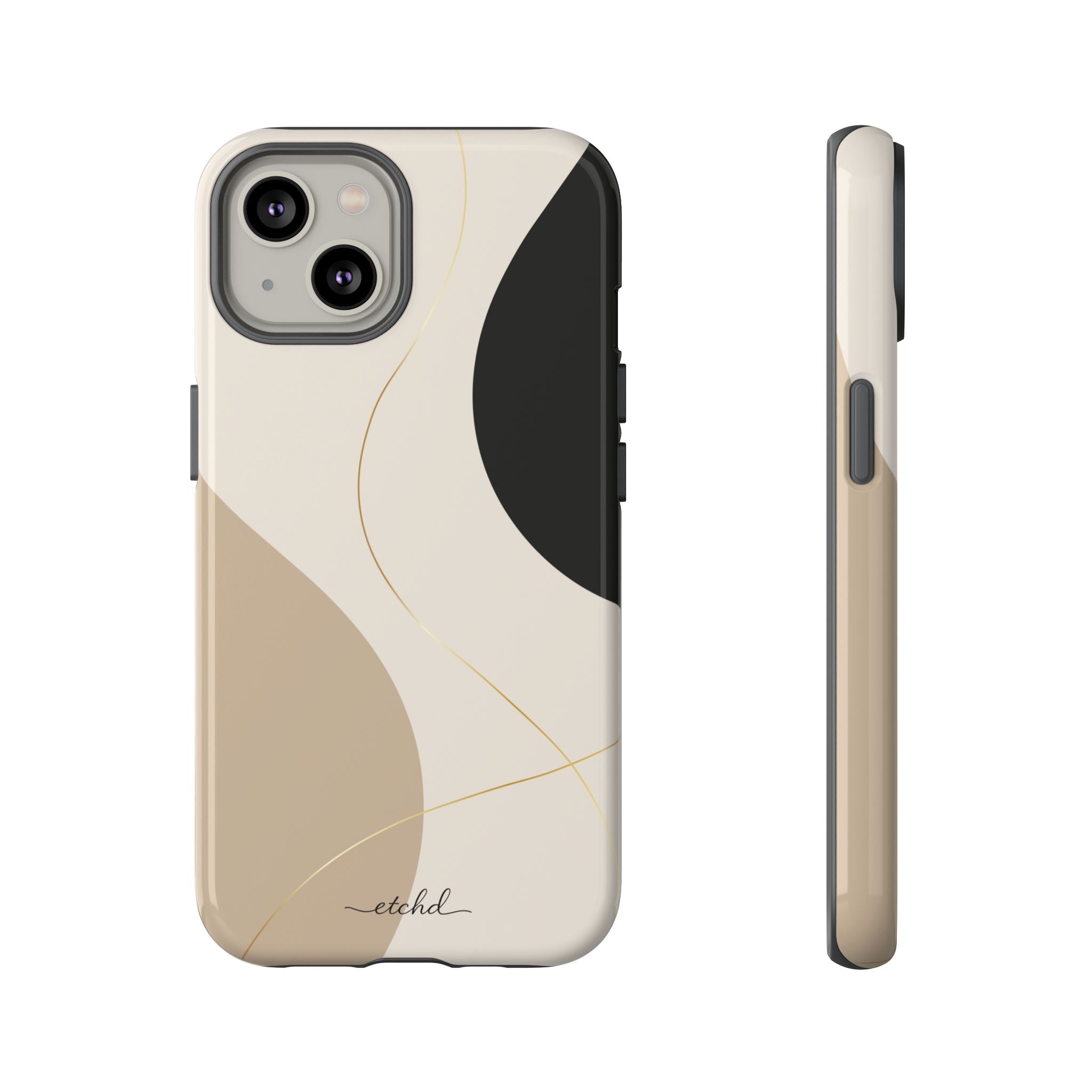 Neutral Curves Phone Case by etchd, view 2