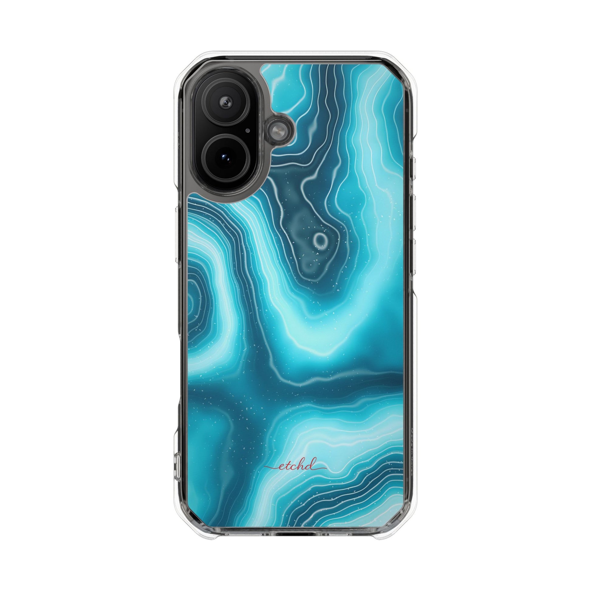 Aquamarine Clear Magnetic Phone Case by etchd, view 13