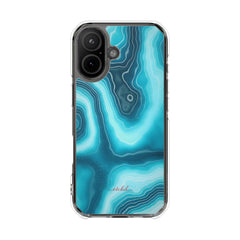 Aquamarine Clear Magnetic Phone Case by etchd, view 13