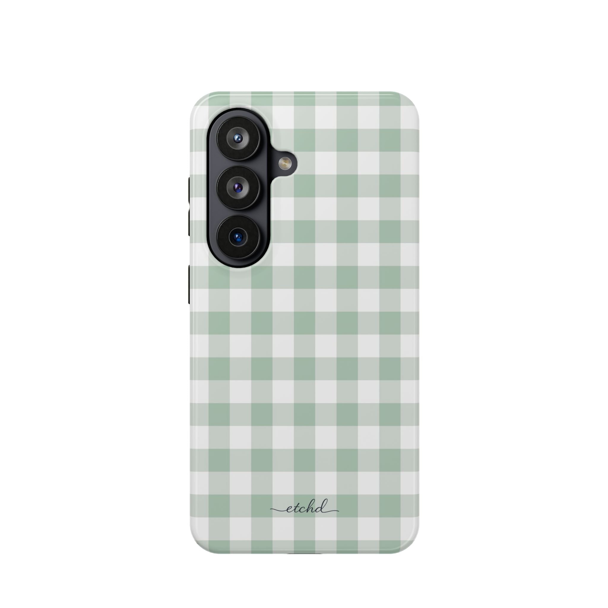 Sage Gingham Magnetic Phone Case by etchd, view 41