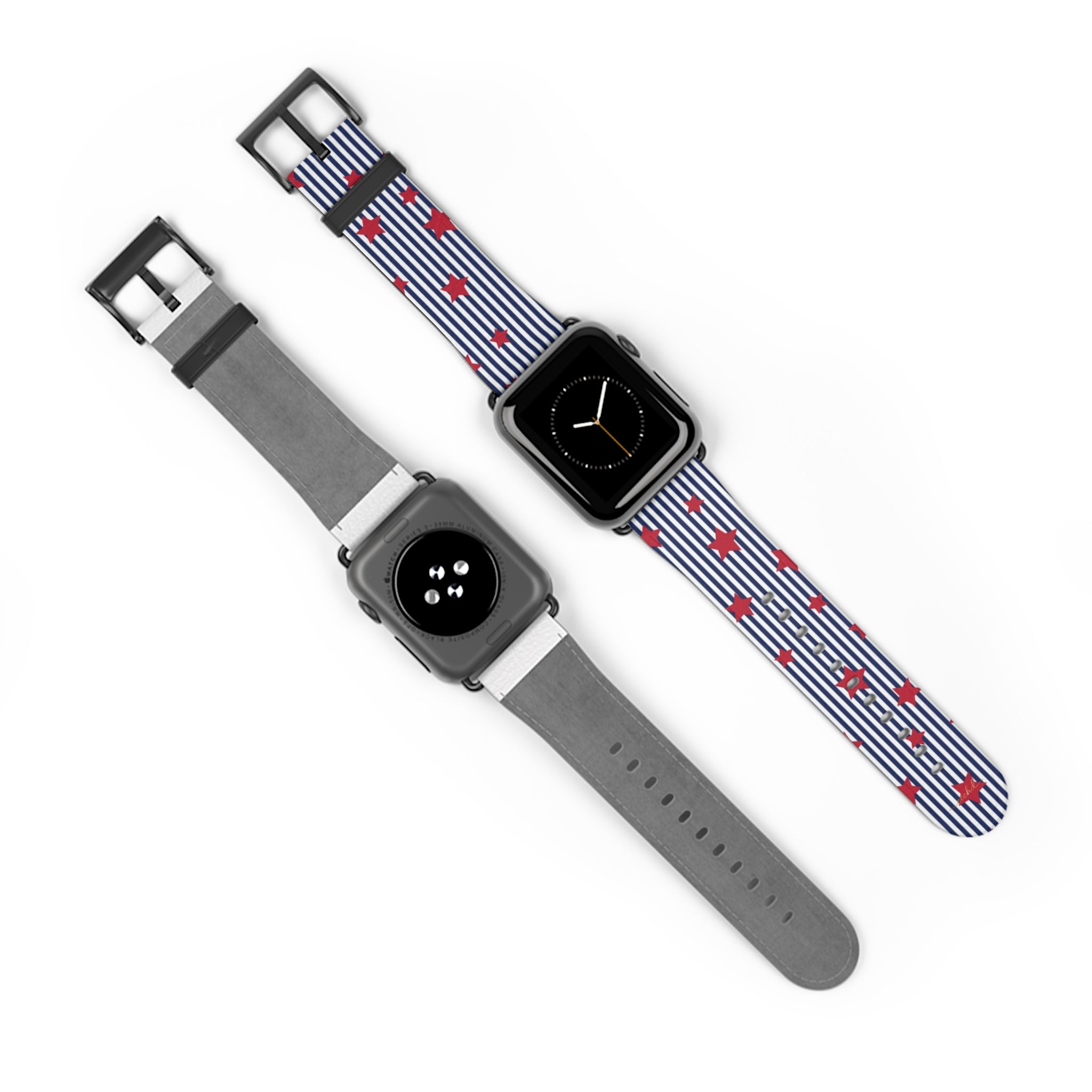 Blue Stripes & Red Stars Smartwatch Strap by etchd, view 10