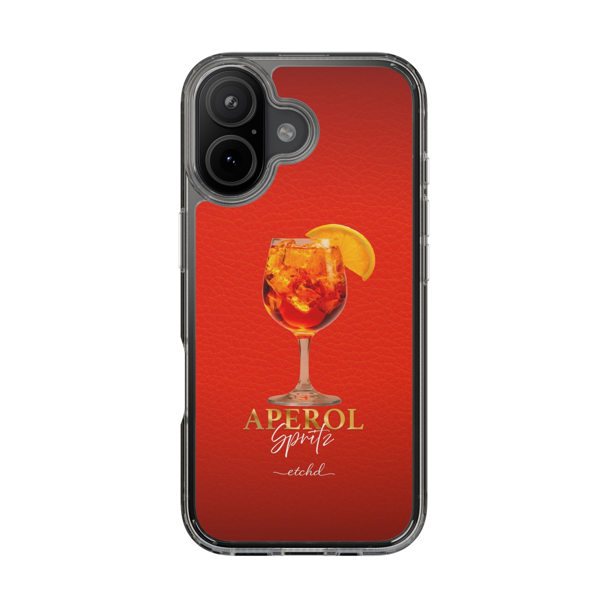 Aperol Spritz v2 Clear Phone Case by etchd, view 24