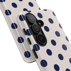 Navy & Cream Polka Dot Phone Case by etchd, view 219