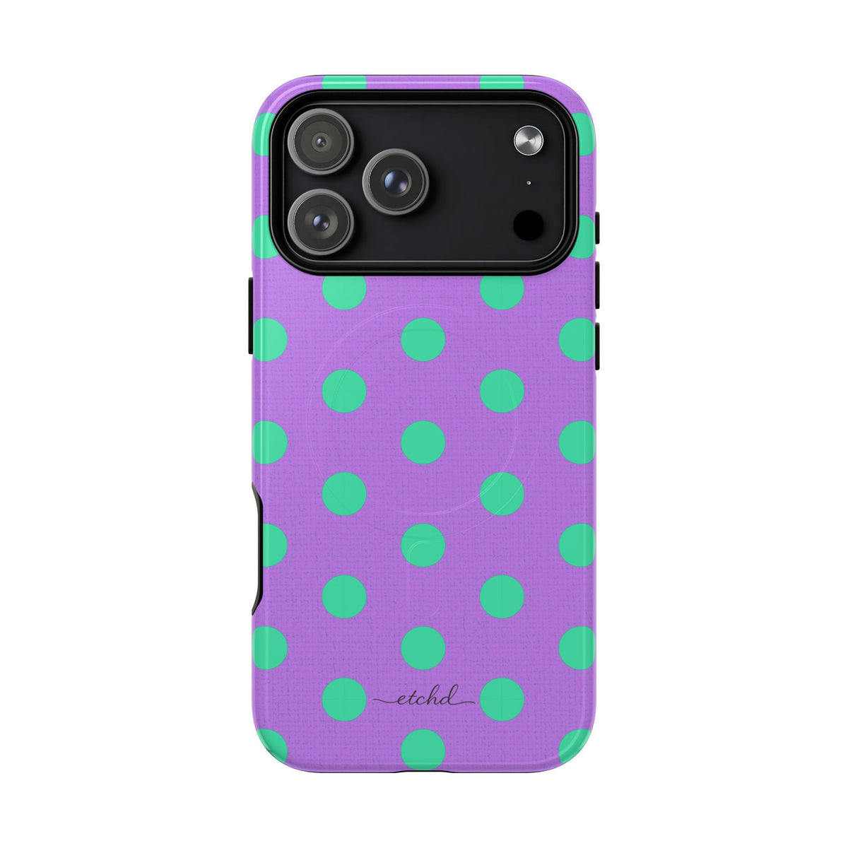 Hypermint & Lilac Polka Dot Magnetic Phone Case by etchd, view 31