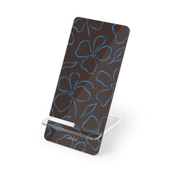 Espresso & Cerulean Floral Supporto per telefono di etchd
