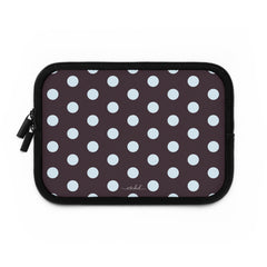 Blue And Plum Polka Dot Laptop Sleeve by etchd, view 2