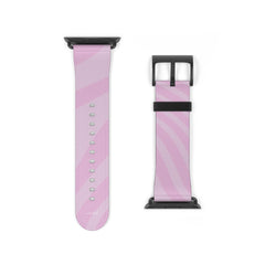 Pink Curved Lines Smartwatch Strap by etchd, view 9