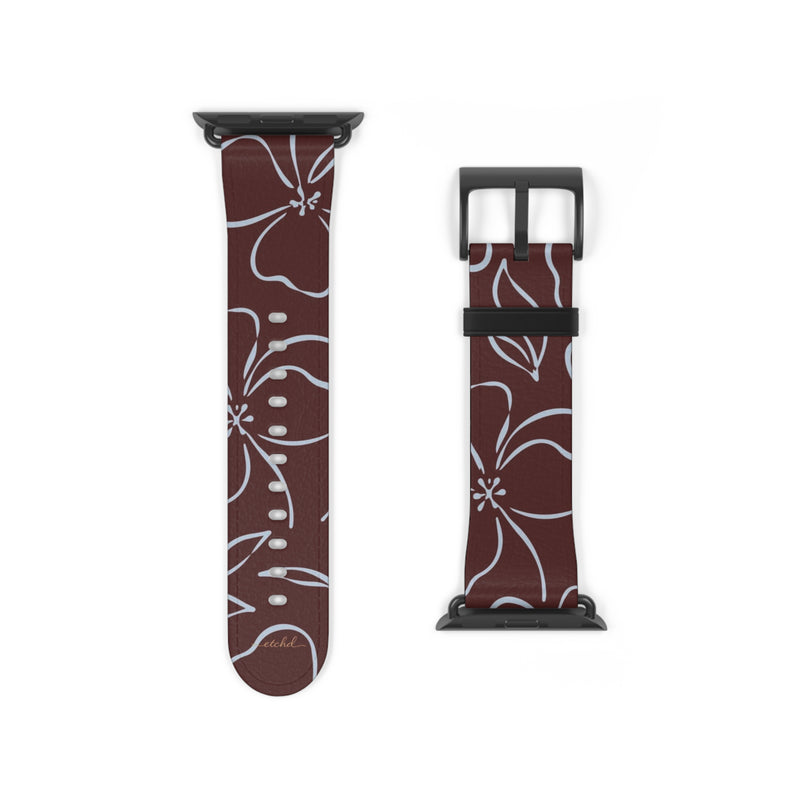Blue & Cherry Floral Smartwatch Strap by etchd, view 9