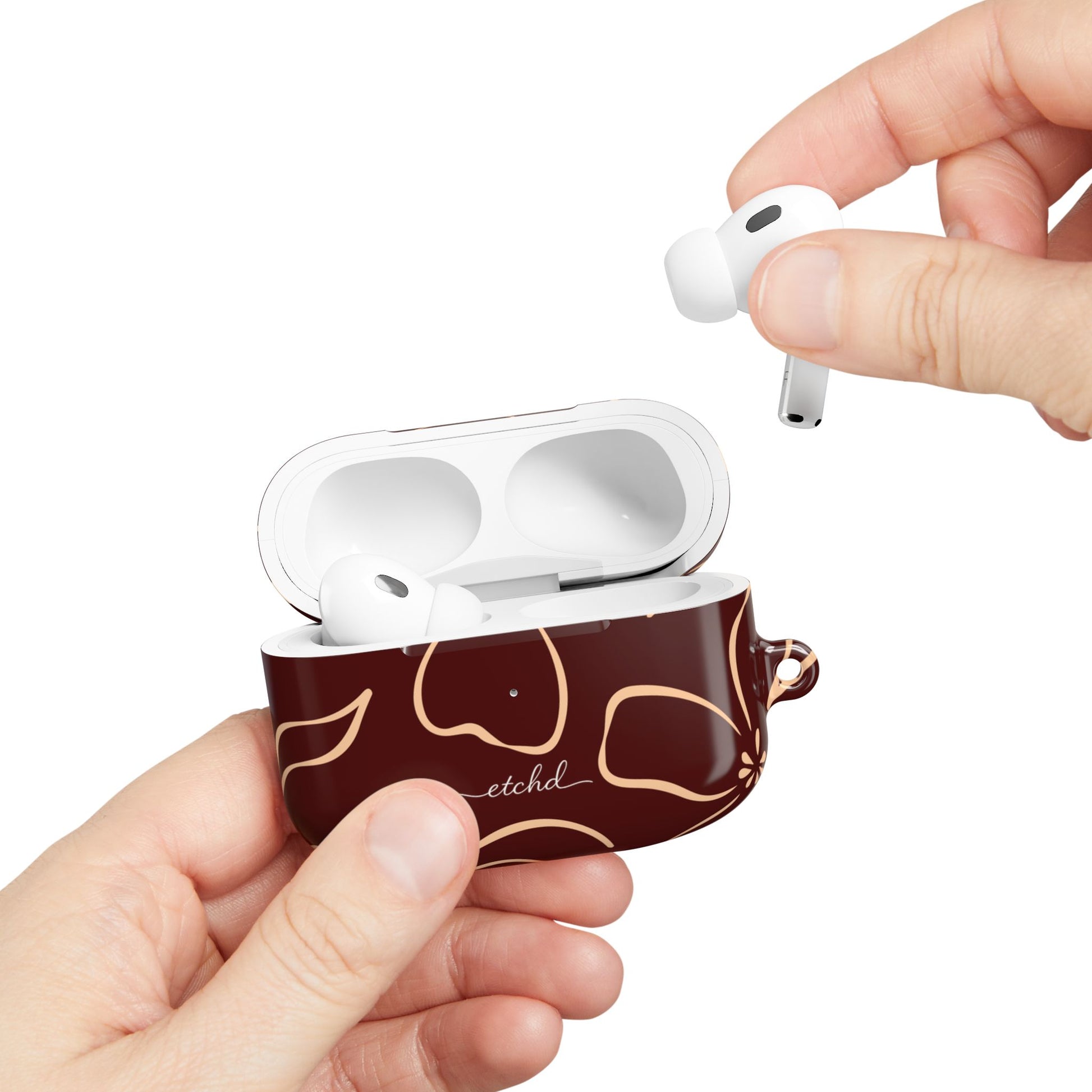 Cherry & Peach Floral AirPod Case by etchd, view 11