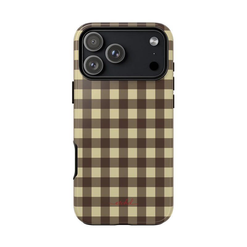 Butter & Brown Gingham Phone Case by etchd, view 59