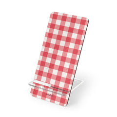 Cherry Gingham Phone Stand by etchd