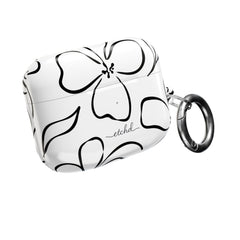 White & Black Floral AirPod Case by etchd, view 8